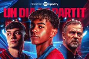 巴萨发布国王杯决赛海报：亚马尔C位，弗里克、佩德里出镜